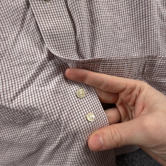 Brooks Brothers Red Check 17.5 6/7 Cotton Button-Down Regent Non-Iron Men Shirt - Picture 11 of 16